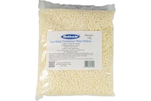 Mouldmaster Candle 1kg, Soy Unscented Container Wax pellets (Packing May Vary)