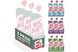 Wc Net - Profumoso Gel, Anticalcare e Igienizzante per WC, Tripacco Mono Fragranza a Seconda della Disponibilità, 3 Flaconi da 700 ml