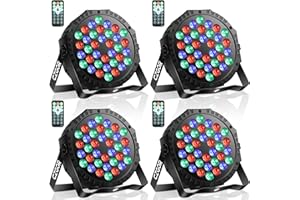‎CZGOR Czgor LED-Bühnenlichter, 36 W, RGB-DJ-Par-Lichter mit Soundaktivierung, automatische Wiedergabe per Fernbedienung und DMX-Steuerung, Uplights für Veranstaltungen, Hochzeit, Party, Club, Weihnachten