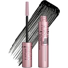 Maybelline New York Black Mascara for Extremely Long Eyelashes, Lash Sensational Sky High Mascara, Very Black, 7.2 ml