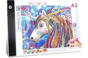 ‎GUISEAPUE Guiseapue Weihnachtsgeschenke Leuchttisch A3 für Diamond Painting Zubehör: Einstellbare Helligkeit Diamant Painting Erwachsene, Kinder Leuchtkasten, Light Pad für Skizzieren Animation Malen Designen