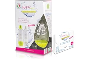 Happy Frizz Pack Bottiglie per Gasatore Universali* + Kit Pulizia Bottiglie