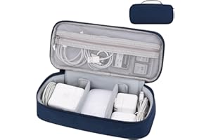 LTLSZRN Elektronik Zubehör Organizer, Kabeltasche, Kabel Organizer Tasche, Kabel Organizer Reise, Reise Elektronik Tasche, Ladekabel Organizer, Travel Organizer, ladekabel Tasche(Dunkelblau)