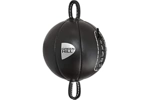 Palla Tesa Francese Omega Speed Ball Pera Boxe Pugilato Green Hill Vera Pelle (Colore Palla Nero)
