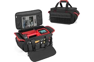 Rexmica Carrying Bag Compatible with Milwaukee M18 18V Cordless Tyre Inflator 2848-20, Car Tyre Pump Storage Bag Compatible with Milwaukee M18 Inflator, Charger, Battery or Air Pump Accessories, Black