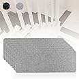 TOPAUP 7 Pcs Stair Tread Mats Non-Slip Self-Adhesive Stair Pads Step Protectors with Reusable Adhesive for Home Staircase Decoration(Light Grey/55 x 20 cm)