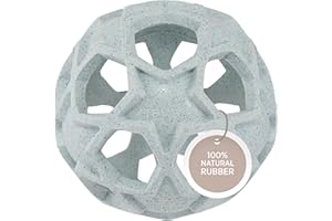 Hevea Upcycled Star Ball aus 100% Upcycled Naturkautschuk auf pflanzlicher Basis, kunststofffrei, umweltfreundlich, BPA-frei (Blue)