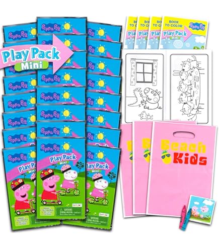 Pack De 18 Hojas De Calcomanías Peppa Pig – Pegatinas Oficiales Para Bolsas De Fiesta Y Manualidades