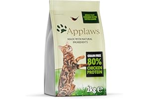 Applaws Complete Natural Grain Free Chicken with Extra Lamb Dry Cat Food for Adult Cats - Sac refermable de 2 kg