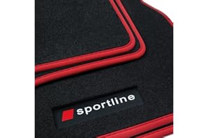 teileplus24 PV101 Fußmatten Gummimatten Sportline Design kompatibel mit Audi A3 8P Sportback Limo 2003-2012