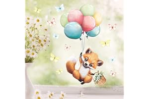 ‎WANDTATTOO LOFT Wandtattoo Loft Fensterbild Frühling Ostern wiederverwendbar Fensteraufkleber Kinderzimmer / 5. Fuchs Ballons (2005) / 1. DIN A4 Bogen