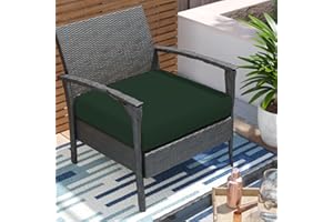 CRESCENT TEXTILE Rattan Chair Seat Pads Cushion Pad Indoors Outdoors Water Resistant Material for Garden Furniture Kitchen Dining Living Room Patio Office Coffee Shop ALL-PURPOSE Use (Green, 20"X20"X2")