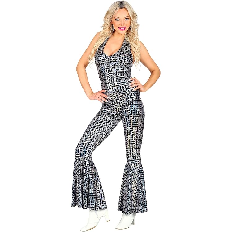Déguisement Disco Femme - Combinaison Paillettes Années 80 - Taille XS à XXXL - Pour Halloween & Carnaval