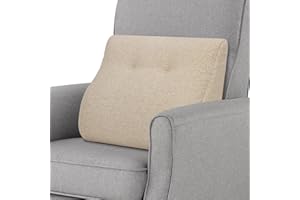 GOFORIT Ergonomisch Rückenkissen für Sessel, Zweilagiges Memory-Schaum Lendenkissen, weich und stützend, lendenwirbelkissen für ältere, Rückenschmerzen Erleichterung, Waschbarer, für bett, sofa, Beige