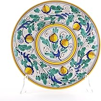 Piatto Murale In Ceramica Siciliana Handmade Ø20cm - Decorato A Mano, Colori Vivaci - Foto 4