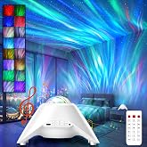 Galaxy Projector and Aurora Stars with Bluetooth Noise White Remote Control | Bianco 16 Colours Ambiance Lamp for Bedroom, Di
