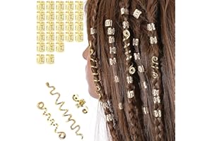 NTGRTY 28 piezas de joyería en espiral para el cabello, estilo vikingo, joyería para el cabello, trenza de meta para el cabello, estilo vikingo para hombres y mujeres(oro)