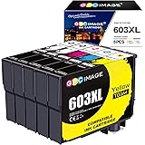 GPC Image 603XL Compatible for Epson 603 603 XL Ink Cartridges to use with Epson Workforce WF-2810dwf WF-2830dwf WF-2835dwf W