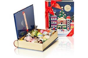 Venchi, Maxi libro Natale con Cioccolatini Assortiti, con "Nocciola Piemonte IGP", Edizione Limitata, 333 Gr, Senza Glutine, Senza Coloranti e Conservanti, Idea Regalo