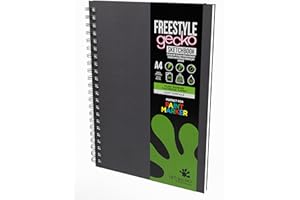 Artgecko Paint Marker Sketch Book A4 Portrait - 60 Pages (30 Sheets) 250gsm Smooth Bright White Hybrid Paper