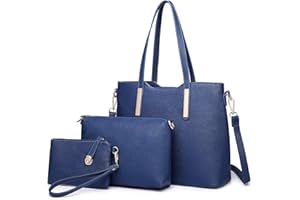 Miss Lulu Handtasche Damen Schultertaschen für Damen Tragetasche Damen Tote Bag Groß Henkeltasche Damen Frauen Schulter Beuteltote Gross Henkeltasche Set 3-teiliges Set