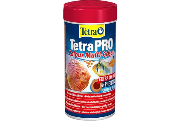 Tetra Pro Colour Multi Crisps Aliment complet premium - Nourriture de qualité supérieure pour poisson d'ornement tropical, Boîte de 250 ml