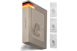 SilverRack haczyki samoprzylepne i wielokrotnego użytku - 8x6 cm jako zestaw 4 sztuk - przezroczyste haczyki samoprzylepne jako wieszaki ścienne do przyklejenia do 3kg - wieszaki na ręczniki bez