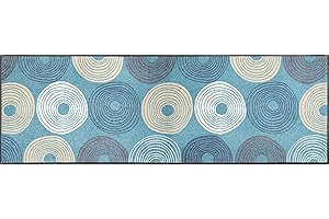 WASH + DRY wash+dry wycieraczka Cyclone, 60 x 180 cm, wewnętrzna, nadaje się do prania, niebieska