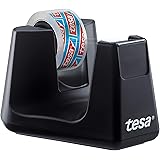 tesa Easy Cut SMART Klebebandabroller für Tische / Kompakter Tischabroller mit Anti-Rutsch-Technologie für Klebefilm bis 10m 