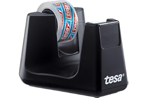 tesa Easy Cut SMART Klebebandabroller für Tische / Kompakter Tischabroller mit Anti-Rutsch-Technologie für Klebefilm, inkl 1 