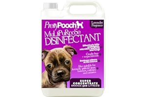 Pretty Pooch Multipurpose Disinfectant - Cleaner, Sanitiser, Deodoriser - Concentrated Formula - For Use in Kennels, Catteries, Hatches - Cruelty Free Formula - 1 x 5L (Lavender)