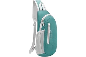 PivotWing Brusttasche Herren Damen, Sling Bag Schultertasche Damen Herren Leicht Wasserdicht Umhängetasche Reisen Gehen Outdoor Crossbody Bag Shoulder Chest Bags Day Packs Blaugrünes Grün
