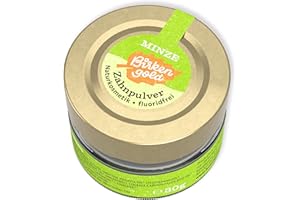 ‎BIRKENGOLD Birkengold Zahnpulver Minze Vegan 30 g, Naturkosmetik Zahnputzpulver mit Xylit, Frei von Fluorid, Mikroplastik & Schaumbildner, Zahnschmelzschutz & Kariesprophylaxe, Veganes Zahnreinigungspulver