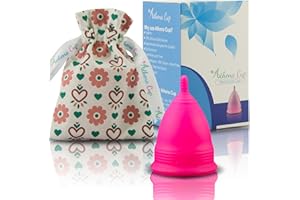 ATHENA CUP Athena Menstrual Cup One-Pack, Period Cups for Light to Regular Flow (Size 1 Small) - Soft Reusable Menstruation Cup - BPA Free Feminine Silicone Cup - Easy to Use and Clean Tampon (Solid Pink)