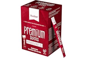 ‎XUCKER Xucker Premium Sticks mit Xylit - Birkenzucker von Xucker I 50 Sticks I Kristallzucker Ersatz für Unterwegs I 40% weniger Kalorien als Zucker I zuckerfrei Süßen