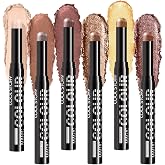 Flintronic 6PCS Eyeshadow Stick Sets, Eye Shadow Stick, Waterproof and Long Lasting, Pigmented Eyeshadow, Waterproof Eyeshado