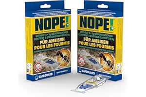 NOPE! Boîtes Appât Anti-Fourmis 2 x 3 – Pièges Intérieur & Extérieur – Gel à Effet Retardé – Élimine la Fourmilière