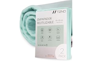 T2ND Protector Cama Impermeable Lavable Reutilizable para Incontinencia Adultos Mayores Niños Mascotas Alas Ajustables 4 Capas Absorbentes Higiénico Antiescaras Cuidado Nocturno Fácil Lavado 90x85 cm