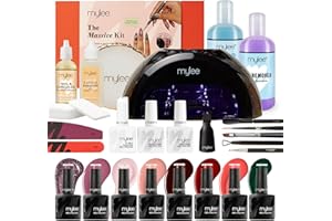 Mylee Massive Kit, Professional Gel Polish Set, Grande LED Lamp, 8x Nail Colours, Top & Base Coat, 5-in-1 Builder Gel, Prep & Wipe + Remover, Prep Tools, Nail & Cuticle Oil, Mixing Palette