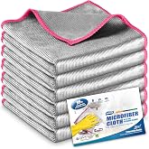 Airlab 6 x Microfibre Cloth for Glasses, Glass Cleaning Cloths | Magic Balleta Double-Sided Lint-free, Cleaning Cloths for Ho