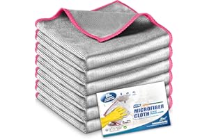 Airlab 6X Double-Sided Glass Cloth, Window Cleaning Cloths Streak Free, Thickened Magic Cleaning Cloth for Home All Purpose, Lint Free Polishing Cloth for Mirrors, Stainless Steel and Glass Cabinets