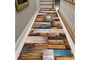 YZHY Alfombra de Pasillo - Patrones geométricos Modernos,Alfombra de Corredor Antideslizante,Lavable,Alfombra de Microfibra,Pasillo para Pasillo,baño,Sala de Estar,Cama,Cocina