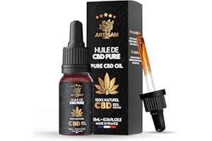 ARTISAM | Huile de CBD PURE H 10% Pressée à Froid | Huile de Graines de chanvre | Formule Premium Fabriquée en France | Sommeil Puissant | cdb Hemp Oil herbe puff infusion Tisane hhc 10 ml