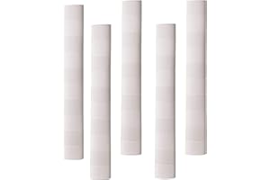 Kalindri Sports Rubber Full Size Cricket Bat Grip : Multicolor Pack of 5 (White Chevron Texture)