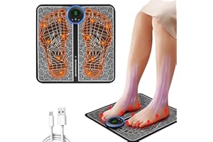 TRAVEL PACKAGING CUBE Foot Massager, EMS Foot Massagers for Pain and Circulation, Folding Portable Electric Foot Massage Mat with 6 Modes & 9 Levels to Relax Muscles