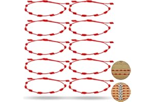 Q NO TE FALTE DE NA Pulseras Rojas Protección Mal de Ojo Amuleto Suerte Hilo Rojo Ajustable Regalo Mujer Hombre Niño Energía Positiva Protección Espiritual Hechas Mano Pack Multipack Ajustable Cómodo