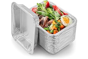 Mamatura Lot de 50 petites barquettes en aluminium Napoléon - Grils à gaz Napoléon - Bac récupérateur de graisse - Accessoires de barbecue Napoléon - Travel-Q, fumoir, Rogue