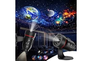 ASTARAMA Projecteur Ciel Etoile, HD Planetarium Projecteur Ciel Etoile Plafond, Projecteur mural galaxie rotatif à 360°, Décoration Chambre Voiture