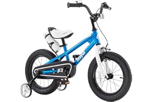 Royalbaby Kids Bike Boys Girls Freestyle Bicycle 12 14 16 Inch with Training Wheels, 16 18 20 with Kickstand Child's Bike, Blue Red White Pink Green Orange