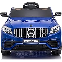Babycar Macchina Elettrica per Bambini Mercedes GLC (Blu) 12 Volt Mercedes elettrica per Bambini con Licenza Ufficiale con Te